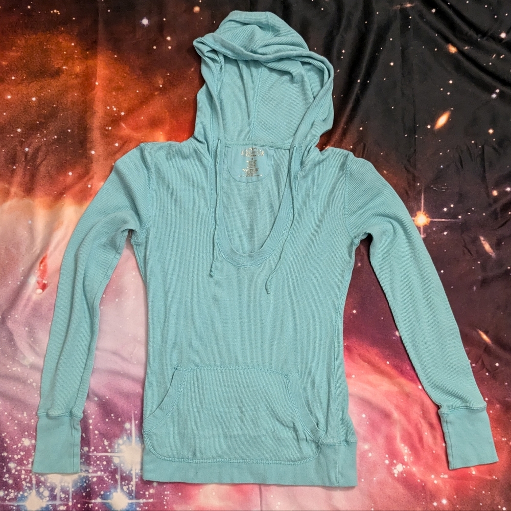 🐦 Light Blue Maurices Hooded Long Sleeve Size Small